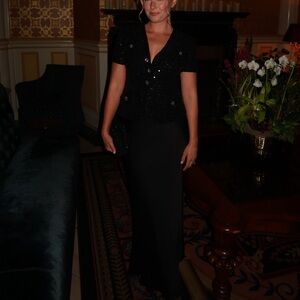 Self-Portrait Sequined Boucle Bodice Gown